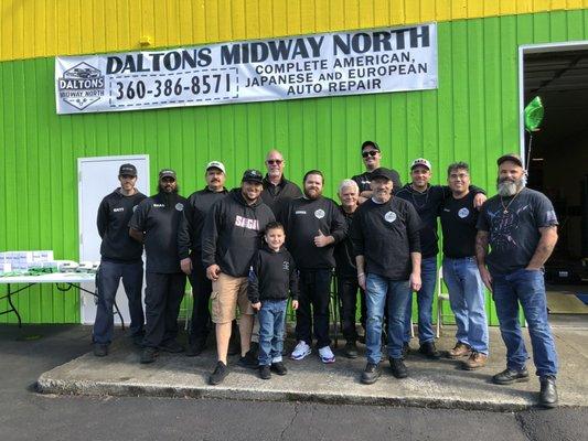 The gang's all here! Our guys from both locations, plus our Deadliest Catch friends, at our Grand Opening!