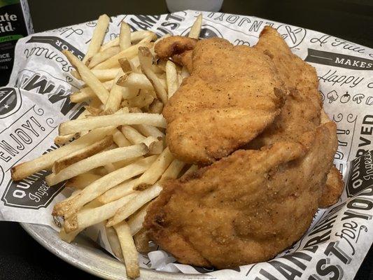 Chicken Fried Tenders and Fries