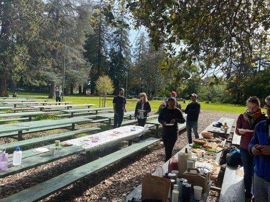 Picnic tables