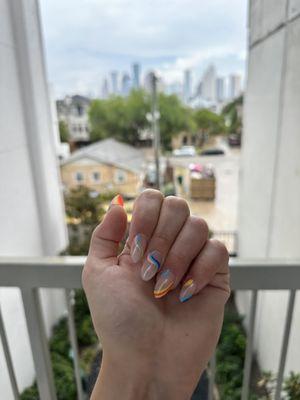 Beautiful Gel-X nails  perfect summer design!