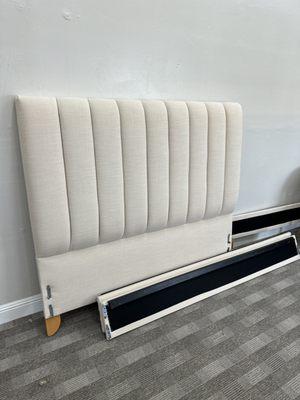 Upholstered channel back headboard