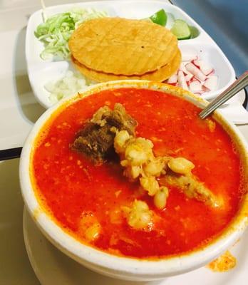 Small bowl of Pozole