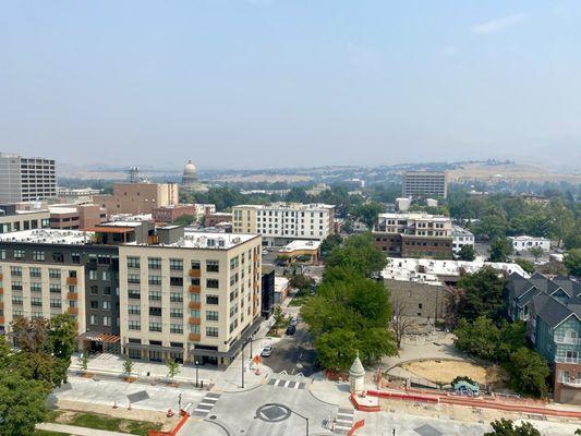 Smokey view from the patio, but still gorgeous.