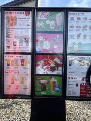 Drive thru menu