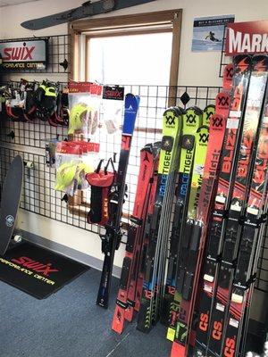 Race skis and gear