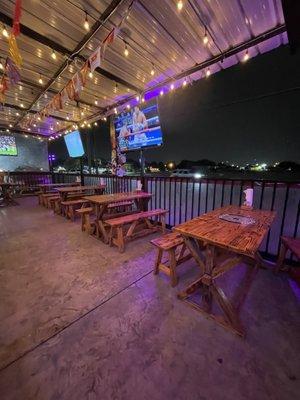 Patio seating available