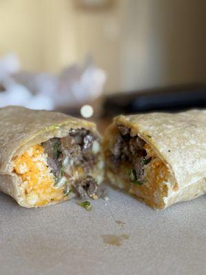 California Burrito with carne asada