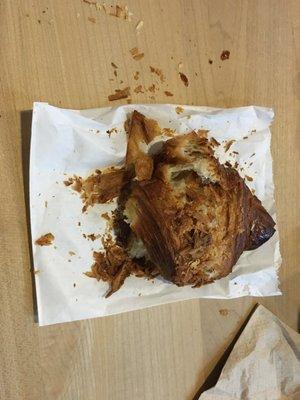 My yummy croissant (on a sad paper bag)