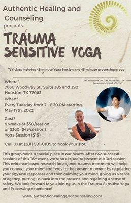 Trauma Sensitive Yoga and Process Group