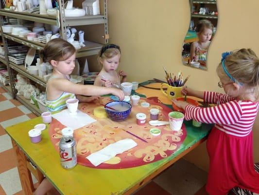 Everyone loves painting at PaintSome Pottery