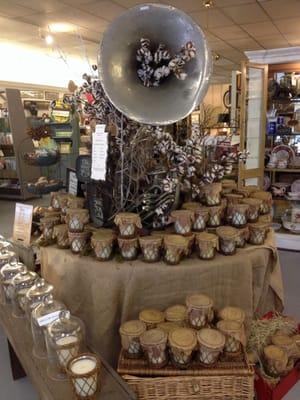 Great gift candles!!! Vintage tuba, stems of cotton!!! EVERYTHING!!!!