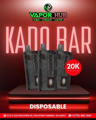 Explore the Kado Bar Vintage Edition at Vapor Hub Peachtree! Enjoy 20,000 puffs of pure satisfaction with our premium disposable vape, desig