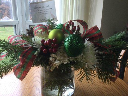 My Grandmother's Christmas Flower delivery from Green Floral Design Studio.