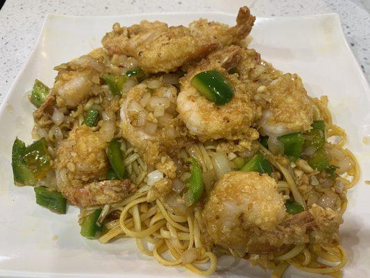 Garlic shrimp soft noodle