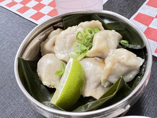 steamed pork dumplings