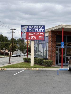 Front of store