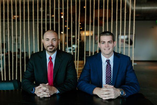 Commercial Account Executive Stephen Shiver and Personal Lines Intern Joshua Kroeger