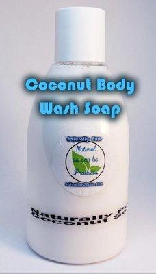 Coconut Oil Body Wash Raw Coconut, Sunflower Oil, Natural Moisturizers.