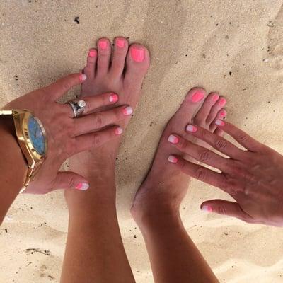 Vacation fingers and toes!