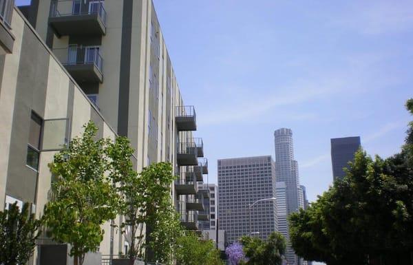 View of Downtown From Bixel at Fifth