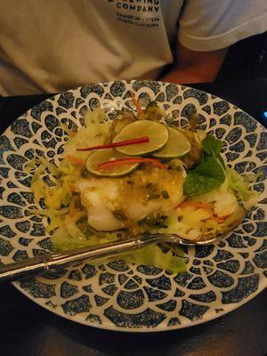 This  Garlic and Lime Steamed Seabass**