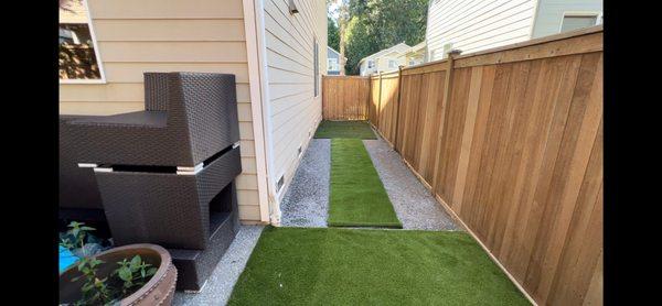 Turf installed, ready for outdoor storage