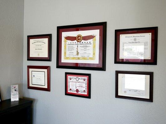 The diploma wall