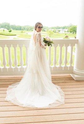 Our beautiful bride Emily on her big day at Colonial Williamsburg.