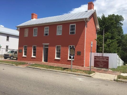 Outside of the Levi Coffin house.