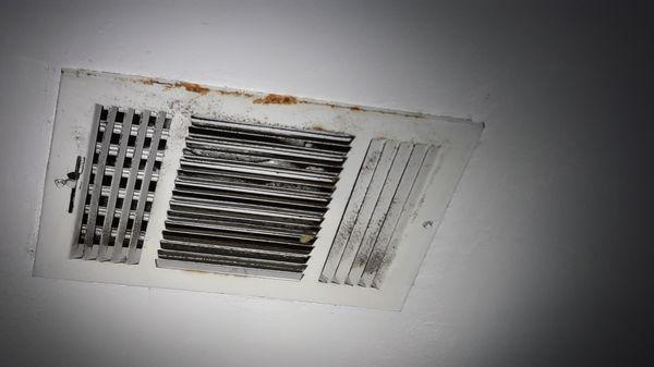 Vents blowing insulation and contaminates