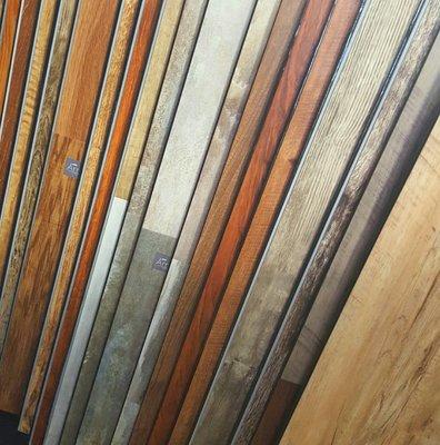 Selection of wood flooring and other hard surfaces