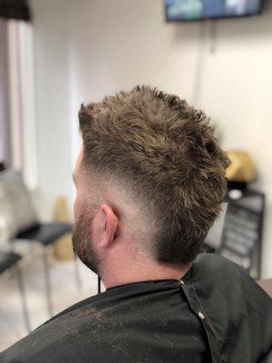 Mohawk fade-