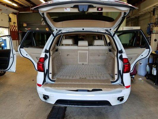 BMW X5 after a full interior detail