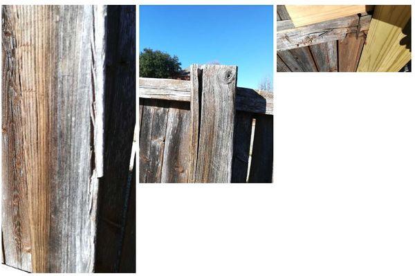 Rotted and leaning fence that they refuse to fix or give us credit for.