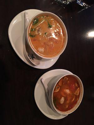 Tom Kha and Tom Yum