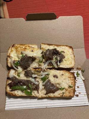 This was a steak and cheese with extra meat!  I will not be ordering from Dominos in Hillsborough, NC again!