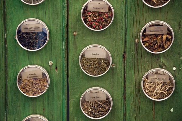 See & smell each tea before you purchase!