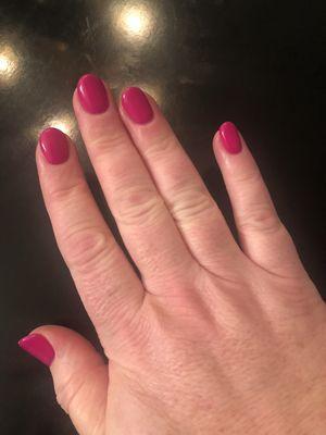 Gel Polish D-74; Gel/Silk Mani by Owner, Nhi, referred by my mom