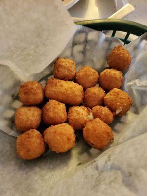 Fried hot cheese. A good appetizer to start with