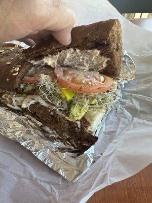 Inside of my Spicy Santa Fe Sandwich