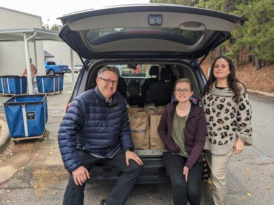 Dropping off the donations our wonderful patients gave to Dorcus Ministries in Cary.