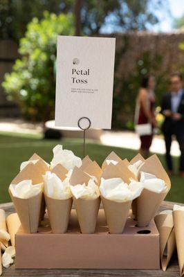 wedding ceremony petals