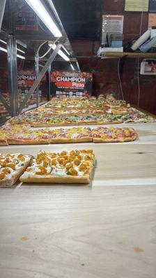 Beautiful pizza selection