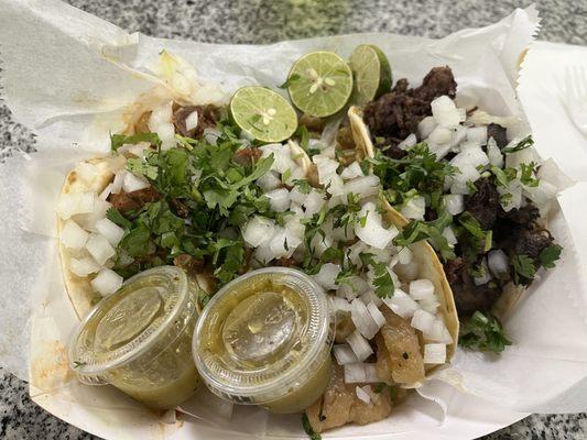 Lingua, Barbacoa, and Chicharron, Taco