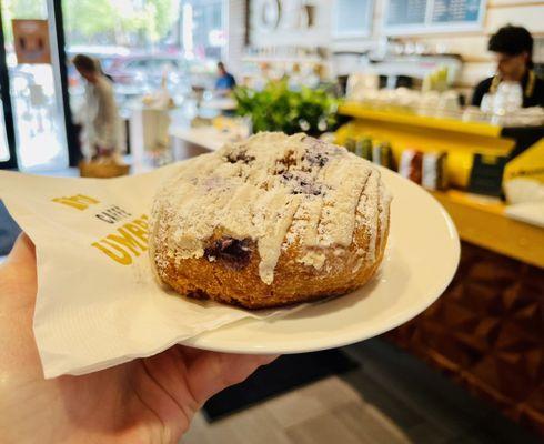 Blueberry pancake donut!