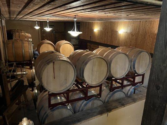 Wine cellar barrel room