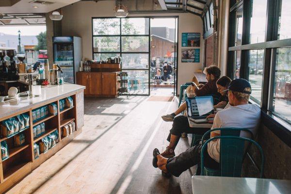 Inside of Bird Rock Coffee Little Italy