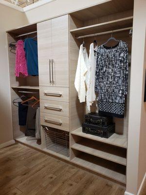 Showroom closets.