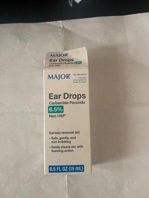 Major Earwax Drops were hard to squeeze out $5.00