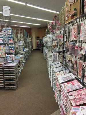 Aisles and aisles of scrapbook stuff